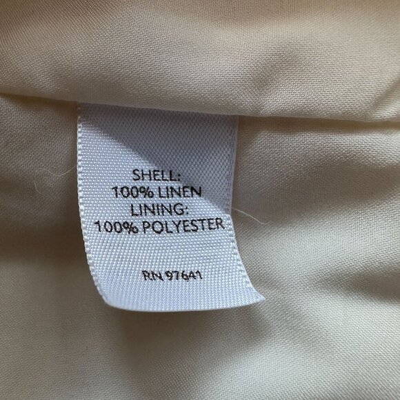 J. Jill Linen Ivory Lined Crop  Wide Leg Pants Womens 8 - Picture 8 of 9